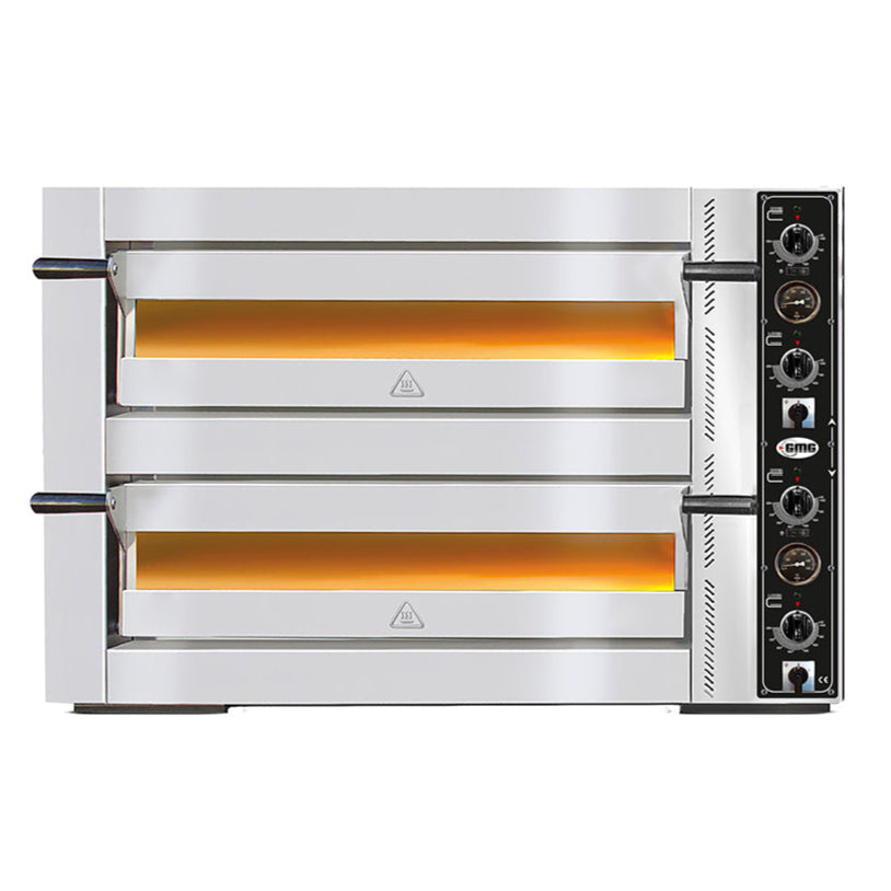 GMG - Pizzaofen PE66 DE - elektrisch - 6+6x Ø30cm | 12kW | 400V - Edelstahl 2 Backkammern GMG