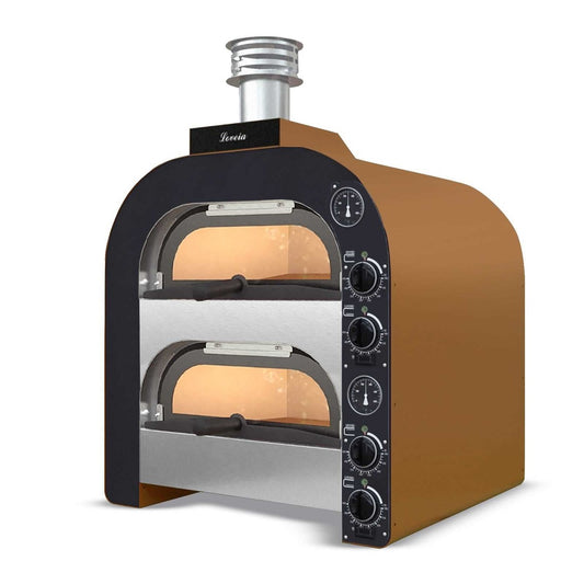 GMG - Pizzaofen PFL40 DR elektrisch - 1+1 Ø39cm | 7 kW, 3NAC | 400V - Edelstahl 2 Backkammern GMG