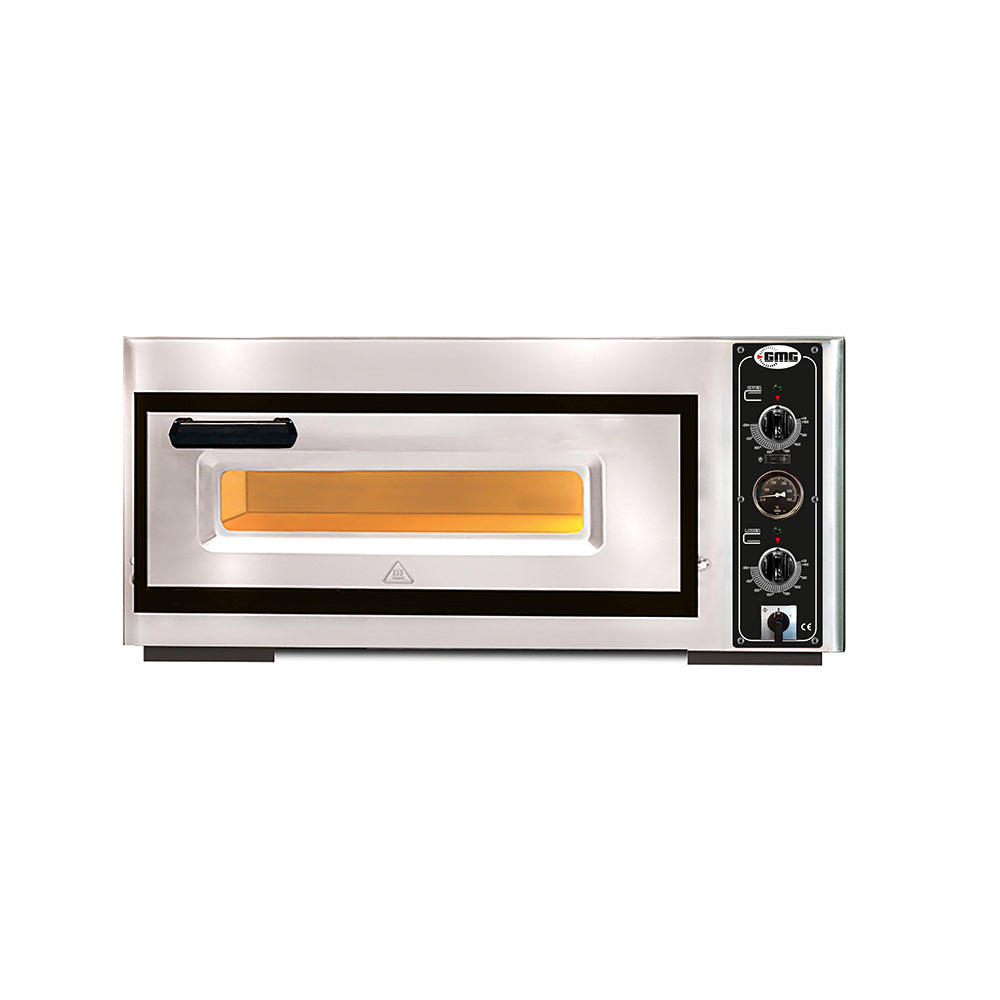 GMG - Pizzaofen PF4040 E18 m. Thermom. elektrisch -1x Ø 39cm | 3,5 kW | 230V - Edelstahl 1 Backkammer m. 18cm Höhe GMG