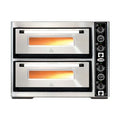 GMG - Pizzaofen PF70105 DE mit Thermometer elektrisch - 6+6x Ø34cm | 15 kW | 400V - Edelstahl 2 Backkammern GMG