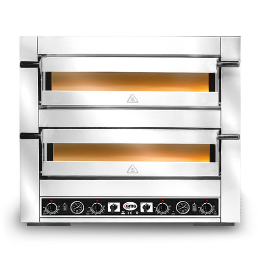 GMG - Pizzaofen PS66 DE - elektrisch - 6+6x Ø30cm | 12kW | 400V - Edelstahl 2 Backkammern GMG