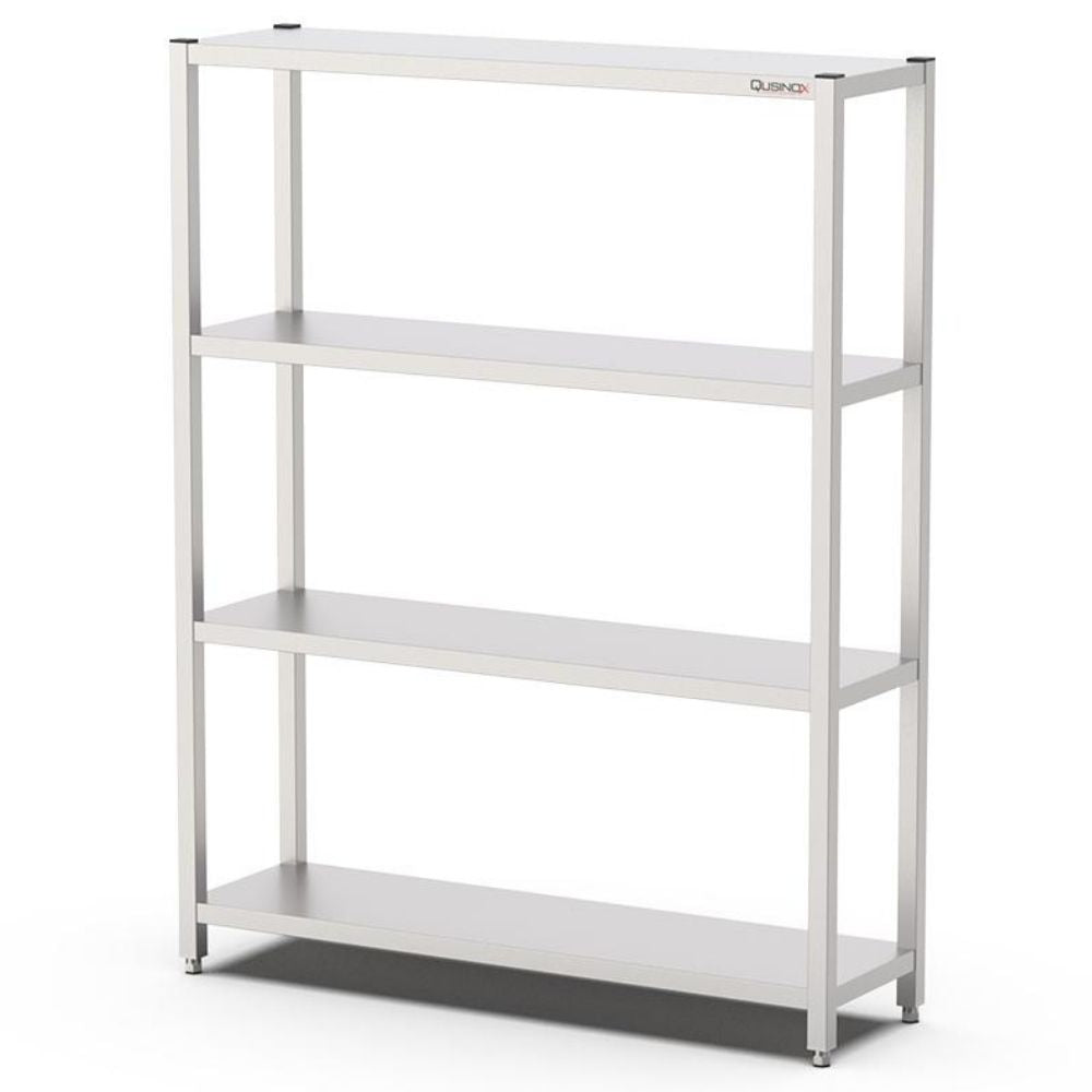 Edelstahlregal, 2000x400x1800mm, mit 4 verstellbaren Ablagen Qusinox