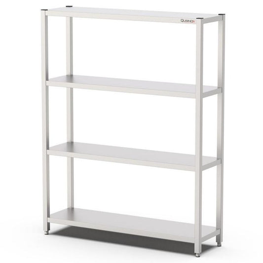 Edelstahlregal, 1000x500x1800mm, mit 4 verstellbaren Ablagen Qusinox