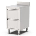 Edelstahl Schubladenschrank, 400x700x900mm, mit 2 Schubladen und Aufkantung Qusinox
