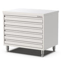 Edelstahl Schubladenschrank, 800x700x900mm, mit 6 Schubladen Qusinox