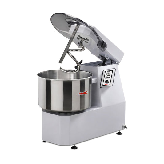 GMG - Teigknetmaschine 62Lt. / 50Kg 400V - Hebbarer Kopf und Fester Kessel - Zweiphasige Geschwindigkeit GMG