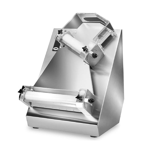GMG - Teigausrollmaschinen Ø 40cm für runde Pizzen - Teigstärke 1-4mm - Teiggewicht variabel 100-700gr Gehäuse Edelstahl GMG