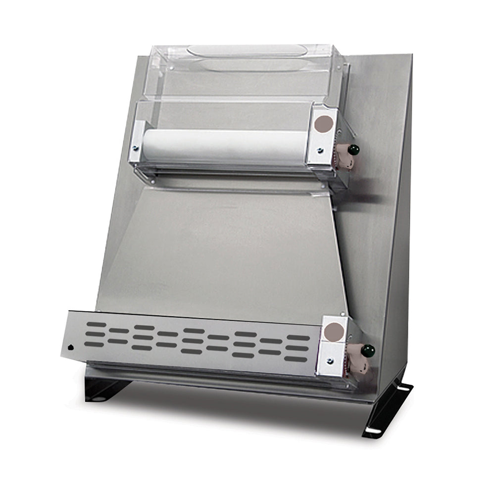 GMG - Teigausrollmaschinen Ø 40cm für eckige Pizzen - Teigstärke 1-4mm - Teiggewicht variabel 80-500gr Gehäuse Edelstahl GMG