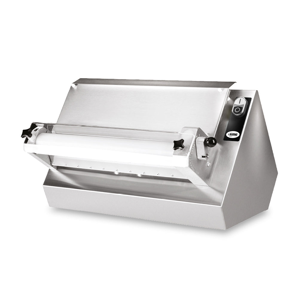 GMG - Teigausrollmaschinen Ø 30cm für runde und eckige Pizzen - Teigstärke einstellbar - Teiggewicht variabel 80-210gr GMG