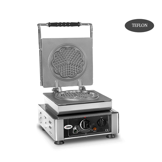 GMG - Waffeleisen Amore-S - 1x Ø 16cm - Wechselbare Backplatte & einfache Montage - 50° bis 300°C - Leichte Reinigung GMG