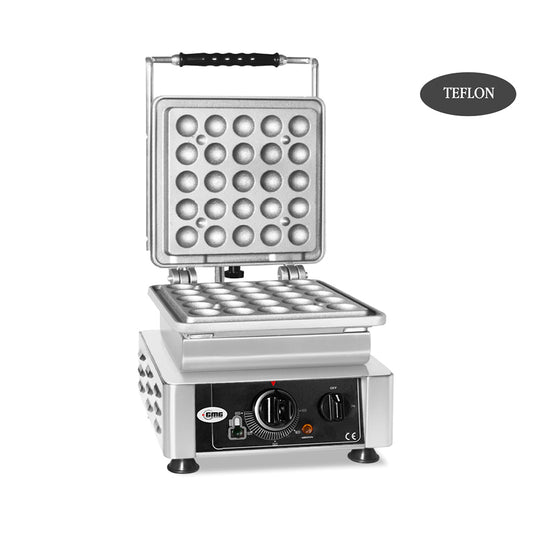 GMG - Waffeleisen Lokmia-D - 1x Ø25 x 3,5cm x 1,7cm/3,4cm - Wechselbare Backplatte & einfache Montage - 50° bis 300°C -Leichte Reinigung GMG