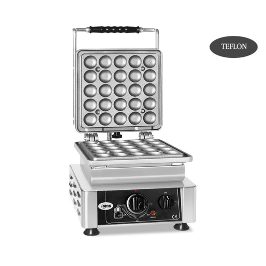 GMG - Waffeleisen Lokmia-L - 1x Ø25 x 4,2cm x 1,2cm/2,4cm - Wechselbare Backplatte & einfache Montage - 50° bis 300°C -Leichte Reinigung GMG