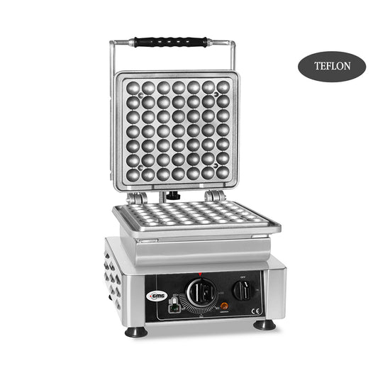 GMG - Waffeleisen Lokmia-S - 1x Ø49 x 3cm x 1,4cm/2,8cm - Wechselbare Backplatte & einfache Montage - 50° bis 300°C - Leichte Reinigung GMG