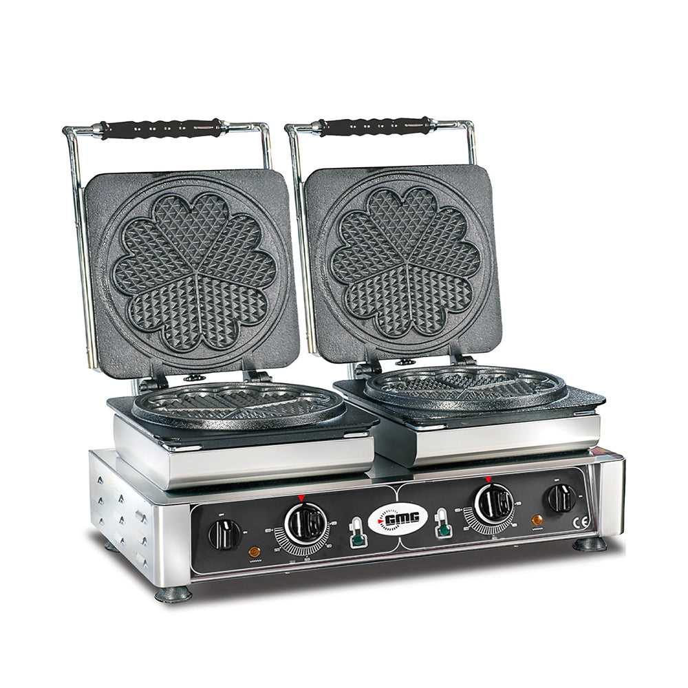GMG - Waffeleisen Amore-L - 2x Ø 21m - Wechselbare Backplatte & einfache Montage - 50° bis 300°C - Leichte Reinigung GMG