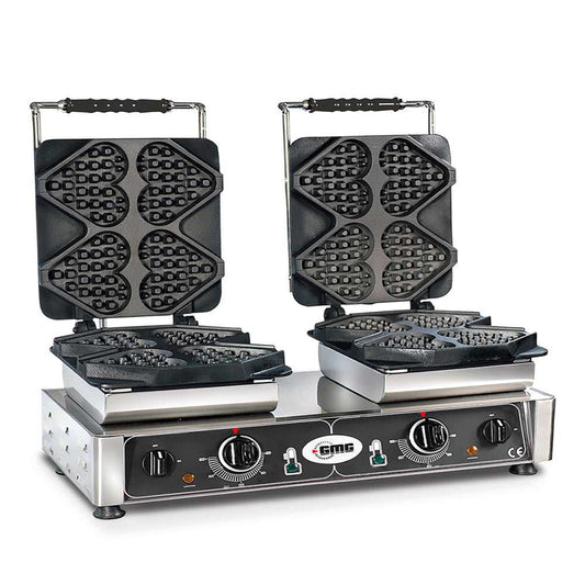 GMG - Waffeleisen Ti amo - 8x 13,2 x 12,5 x 2,8cm - Wechselbare Backplatte & einfache Montage - 50° bis 300°C - Leichte Reinigung GMG