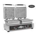 GMG - Waffeleisen Lokmia-S - 2x Ø49 x 3cm x 1,4cm/2,8cm - Wechselbare Backplatte & einfache Montage - 50° bis 300°C - Leichte Reinigung GMG