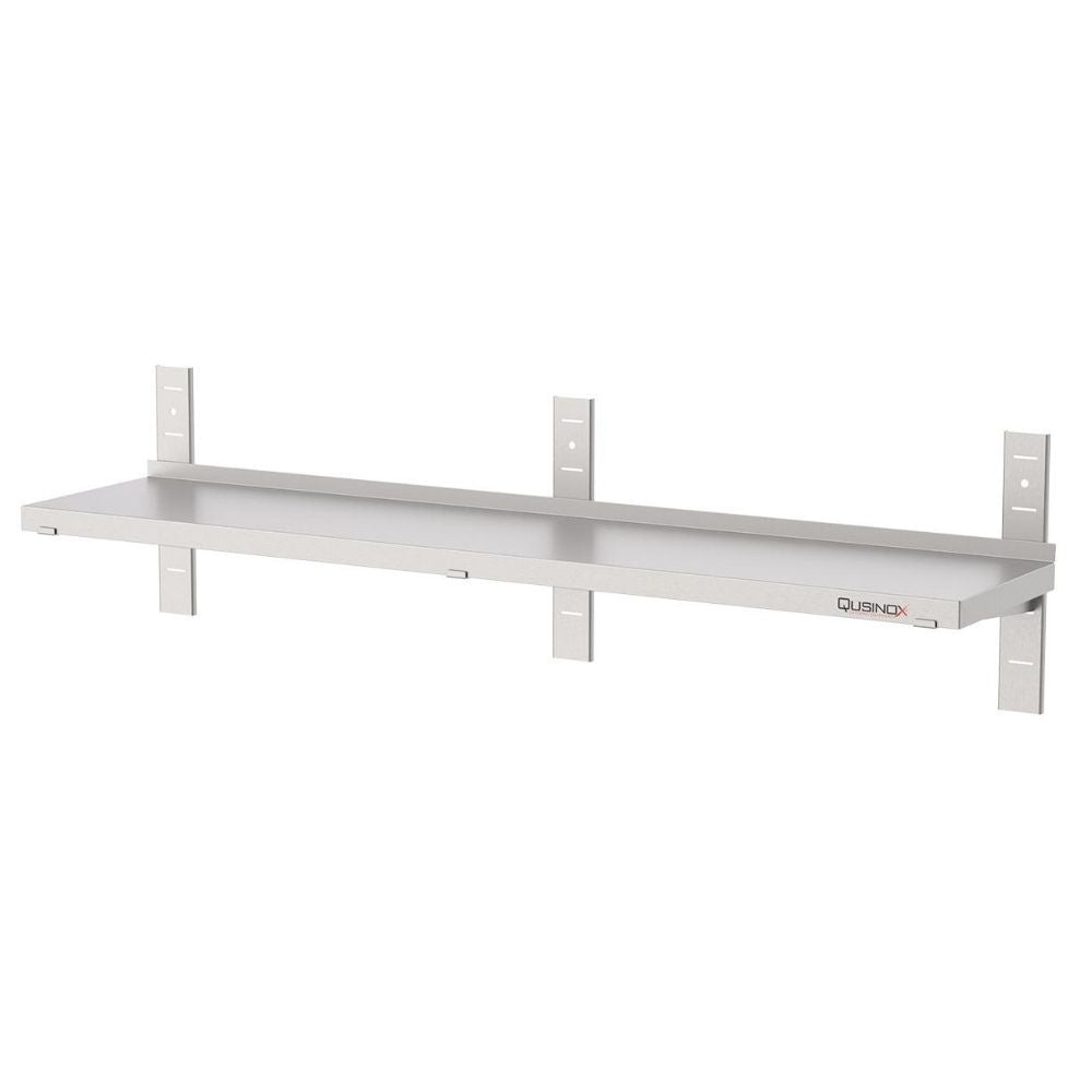 Wandbord, 1800x300x360mm, mit 1 Etage Qusinox