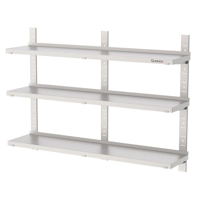 Qusinox Wall Shelf 2000 × 300 × 1000 mm – 3 Shelves, Stainless Steel