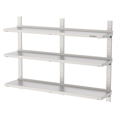 Wandbord, 2000x300x1000mm, mit 3 Etage Qusinox