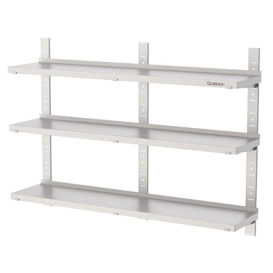 Wandbord, 2000x300x1000mm, mit 3 Etage Qusinox