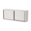 Edelstahl Wandhängeschrank, 2000x400x650mm, mit Schiebetür Qusinox