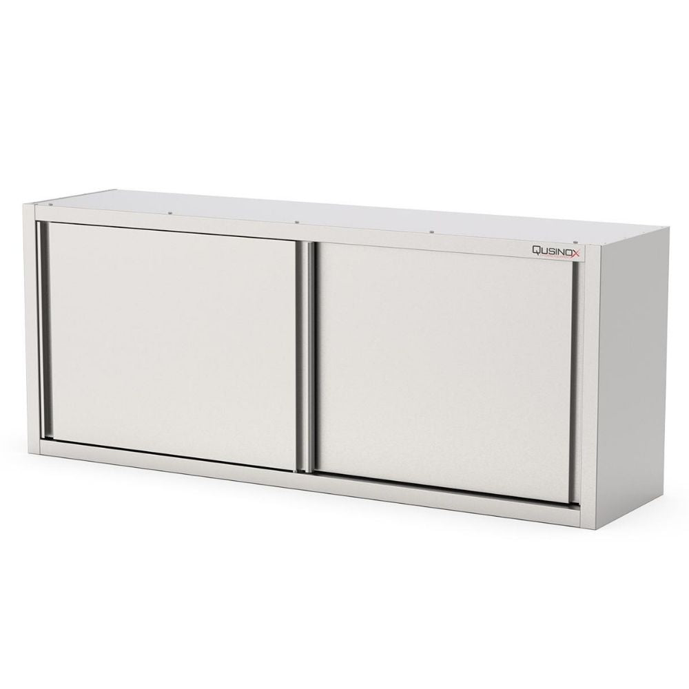 Edelstahl Wandhängeschrank, 1800x400x650mm, mit Schiebetür Qusinox