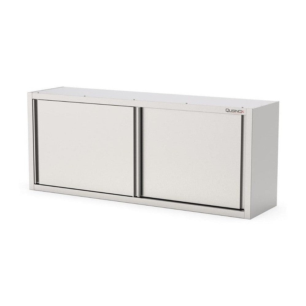 Edelstahl Wandhängeschrank, 2000x400x650mm, mit Schiebetür Qusinox