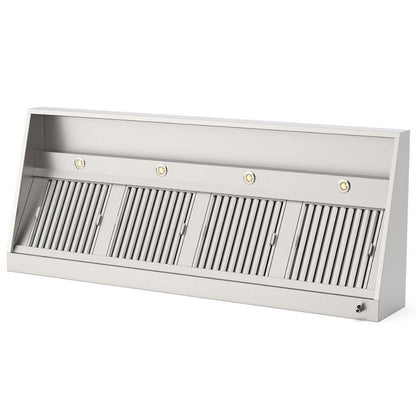 Wandhaube, 1500x1000x400mm, mit Filter, LED-Licht und Ablassventil Qusinox