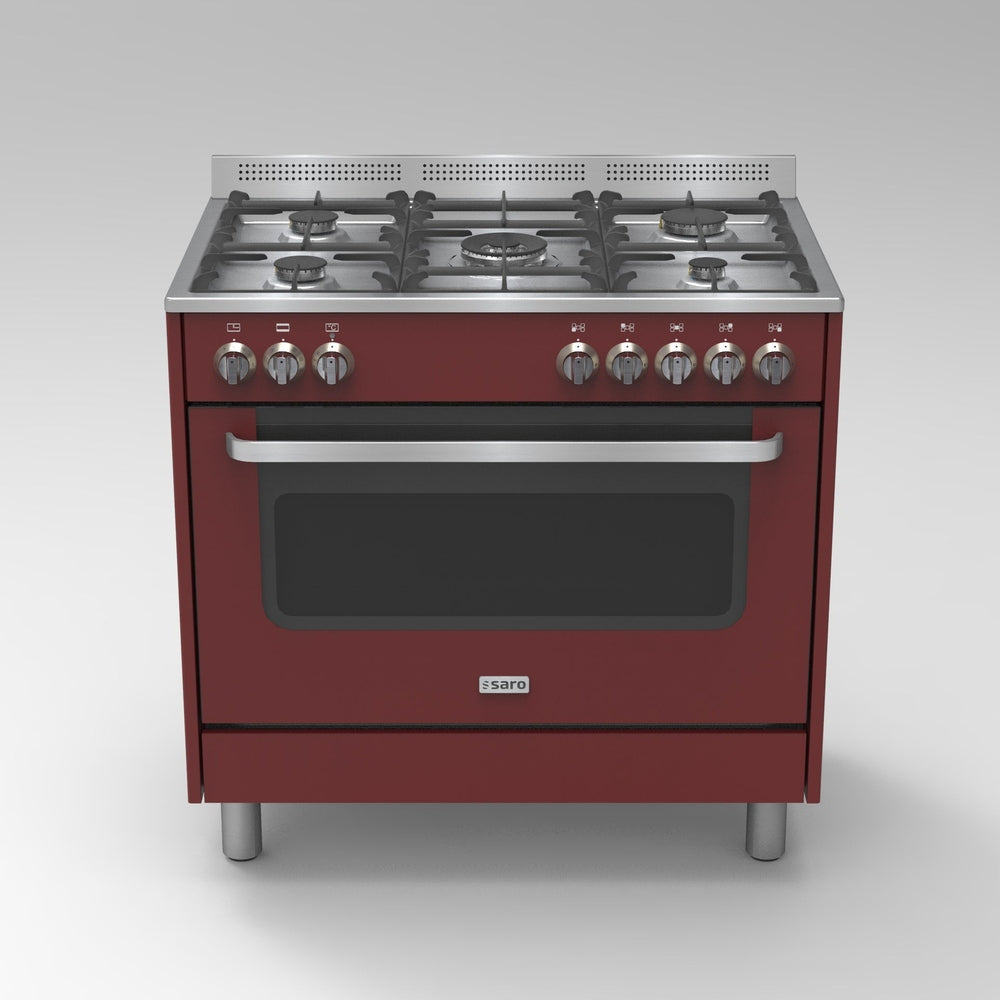 SARO Multifunktionsherd Gas/Elektro Modell TS95C61LVI bordeaux