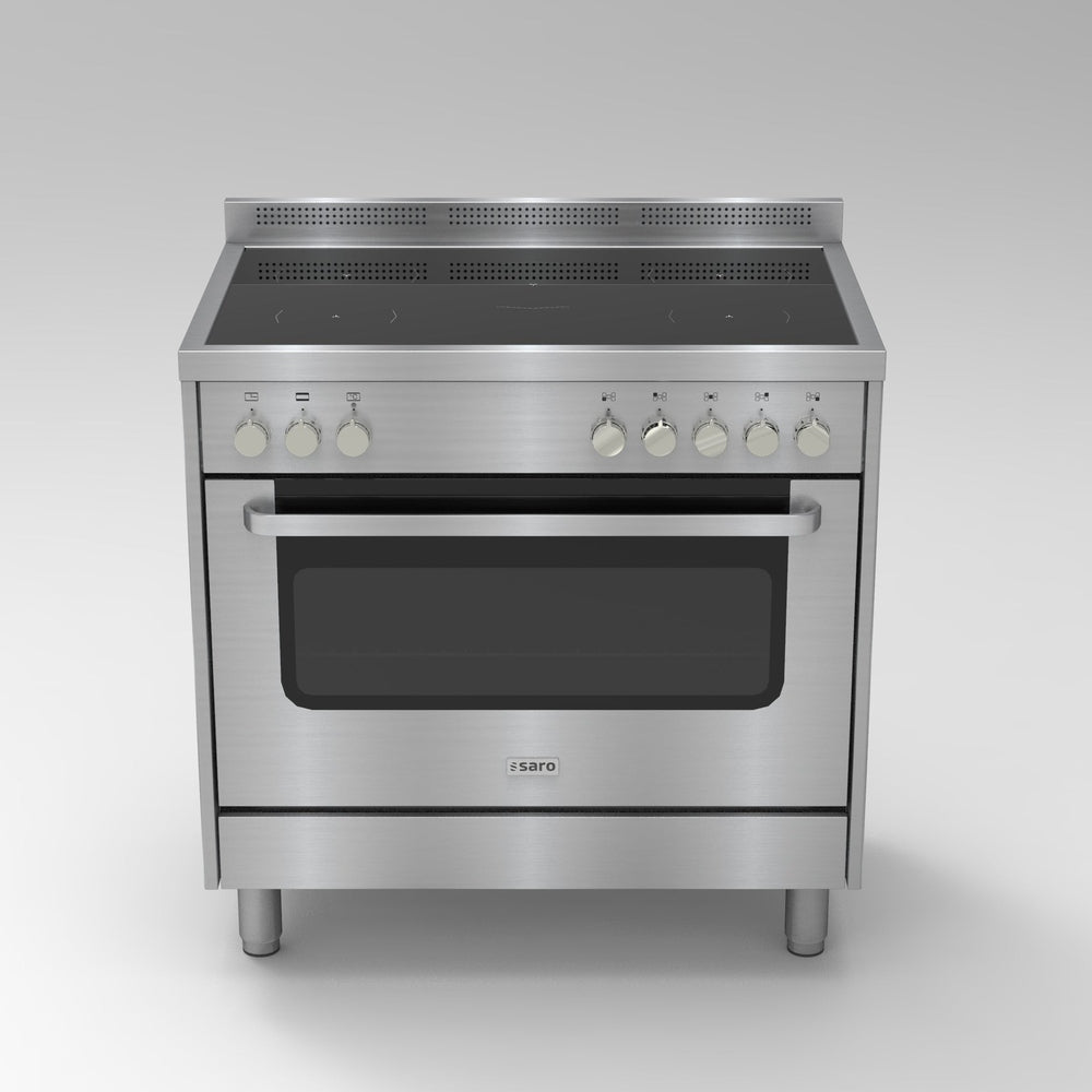 SARO Induktionsherd +Elektrobackofen Modell TS95IND61X silber