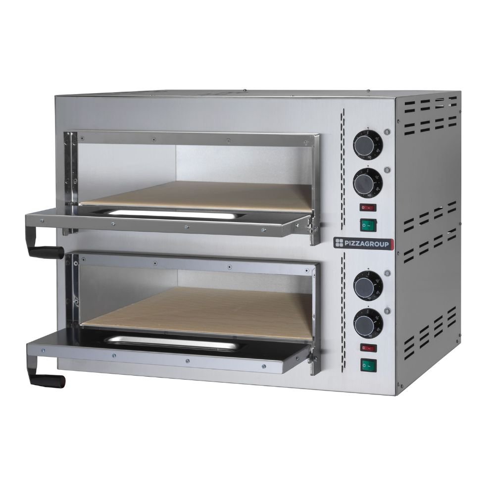 Pizza Group Pizzaofen Compact M50/13-B – 2 Kammern, 50 × 50 cm, 230 V