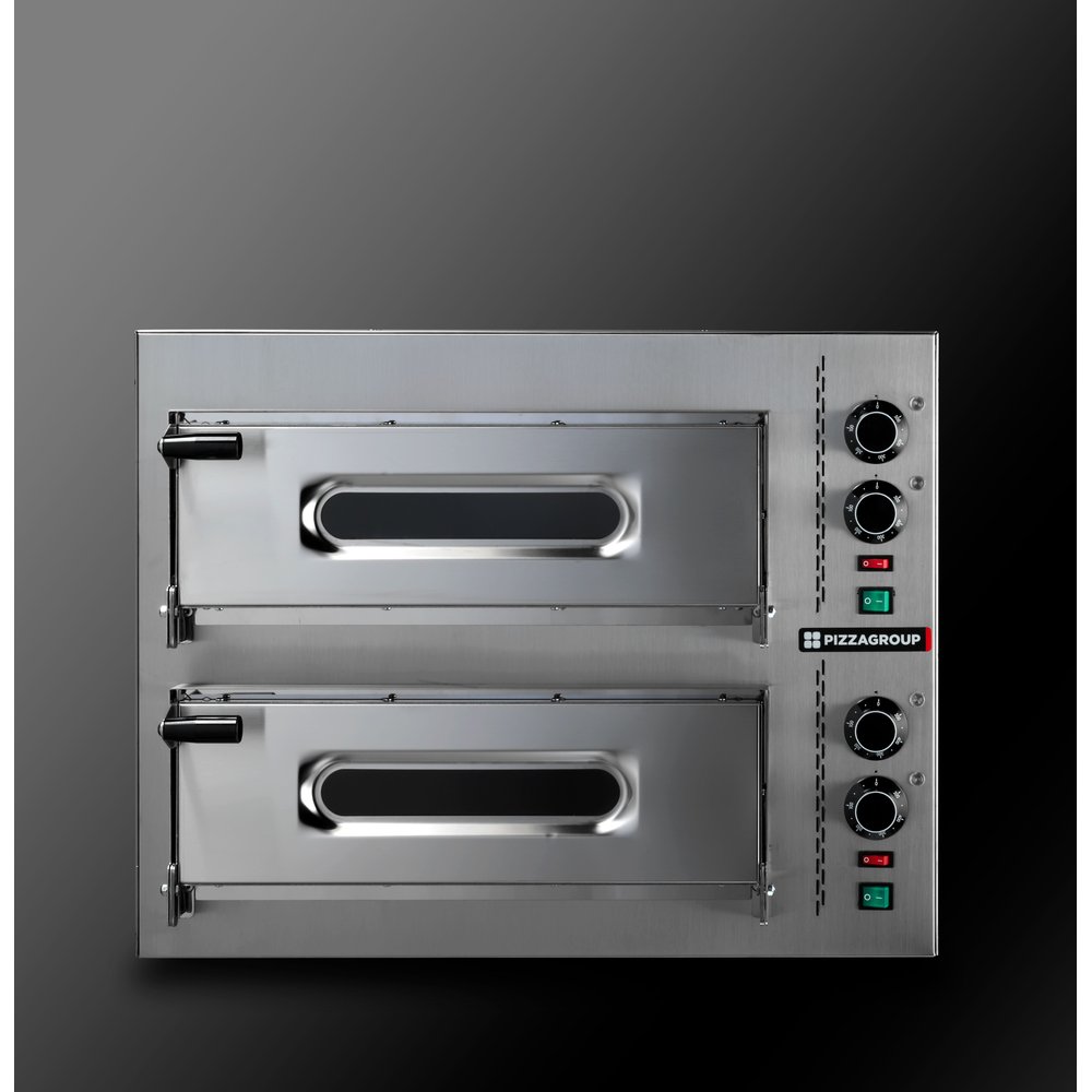Pizza Group Pizzaofen Compact M50/13-B – 2 Kammern, 50 × 50 cm, 230 V